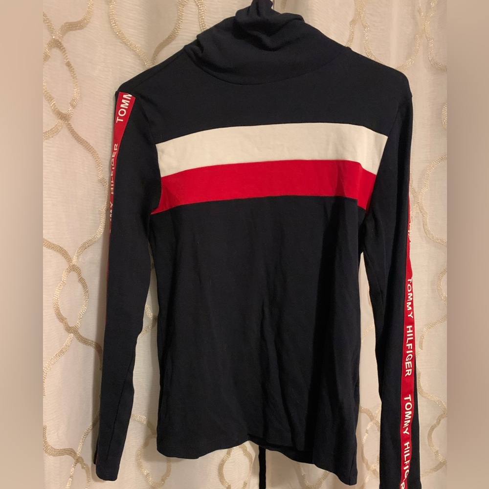 Tell me turtleneck, navy blue size medium